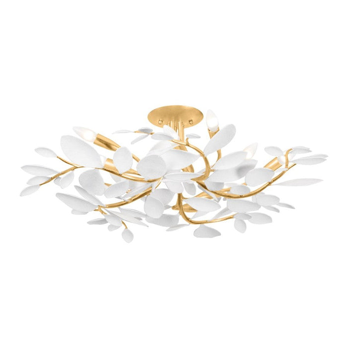 Hudson Valley Marabec 10 Light Semi Flush, Gold Leaf/White Plaster - 2232-VGL-WP