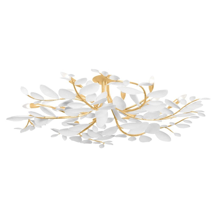 Hudson Valley Marabec 12 Light Semi Flush, Gold Leaf/White Plaster - 2248-VGL-WP