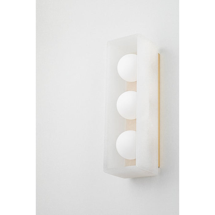 Hudson Valley Budnick 5 Light Bath Bracket, Aged Brass/Opal Matte