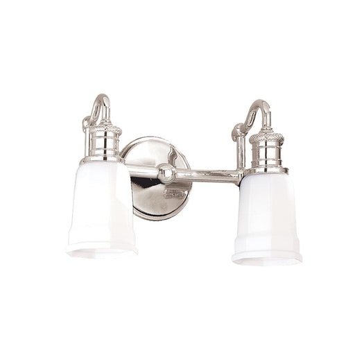 Hudson Valley Bradford 2 Light Bath/Vanity, Polished Nickel/Opal Matte - 2502-PN