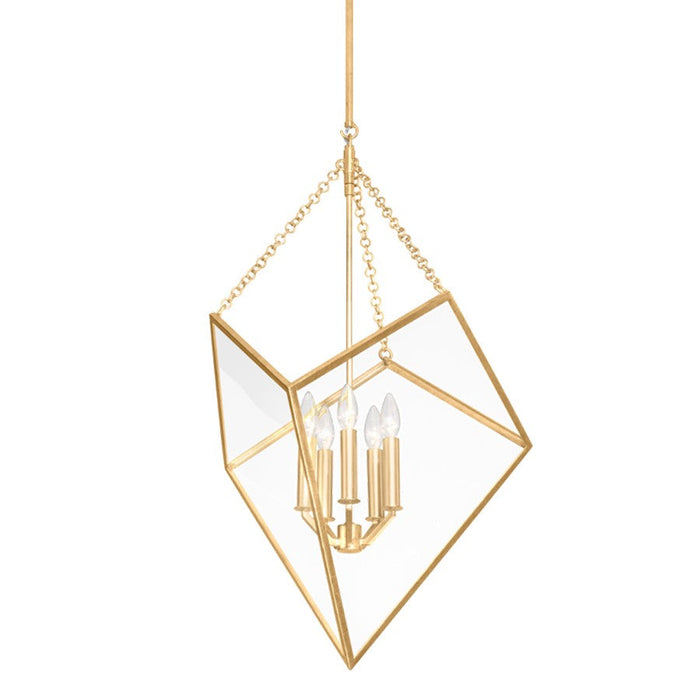 Hudson Valley Brookfield 5 Light Lantern, Vintage Gold Leaf - 2534-VGL