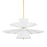 Hudson Valley Esperance 2 Light Chandelier, Aged Brass/White - 2642-AGB