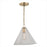 Hudson Valley Sanderson 1 Light Pendant, Aged Brass/Clear - 2711-AGB