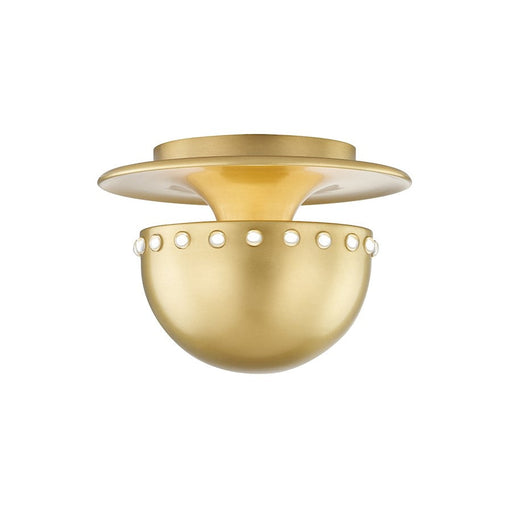 Hudson Valley Nash 1-Light Small Flush Mount, Aged Brass - 2809-AGB