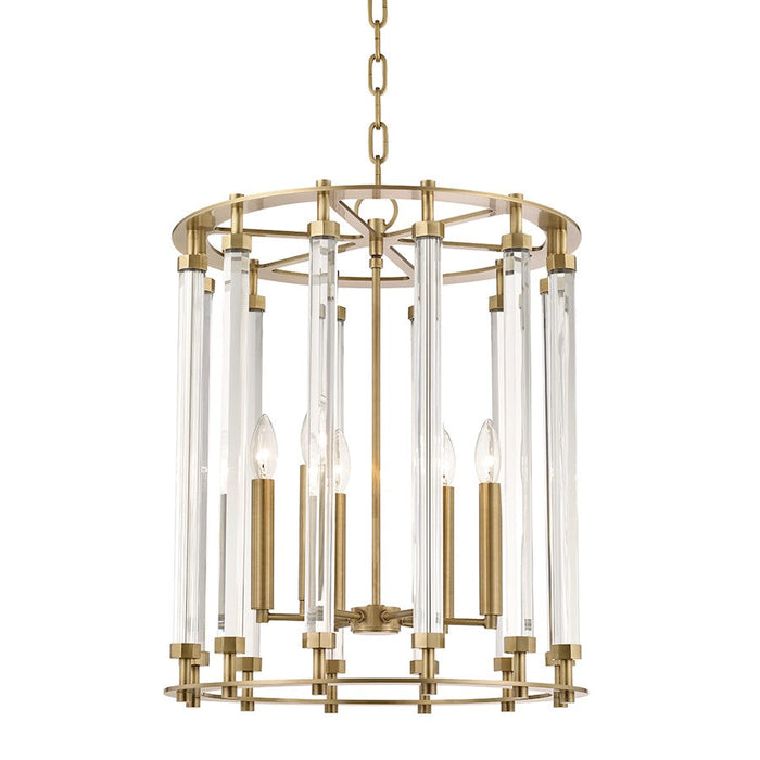 Hudson Valley Haddon 6 Light Pendant, Aged Brass - 2818-AGB