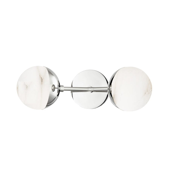 Hudson Valley Saratoga 2 Light Wall Sconce, Polished Nickel - 2832-PN