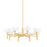 Hudson Valley Dawson 8 Light Chandelier, Gold Leaf/White Plaster - 3034-GL-WP