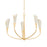 Hudson Valley Montrose 5 Light Chandelier, Gold Leaf/Sand - 3155-VGL-SSD