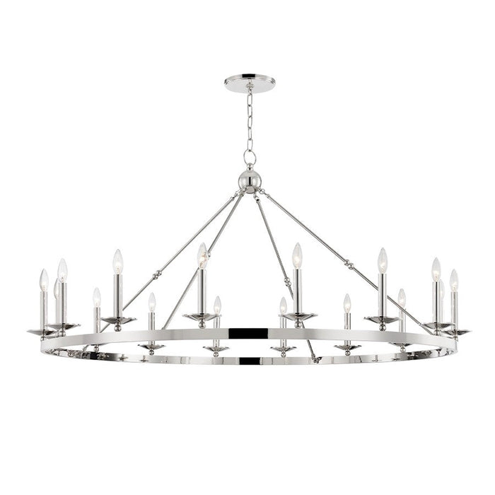 Hudson Valley Allendale 16-Light Chandelier, Polished Nickel - 3216-PN