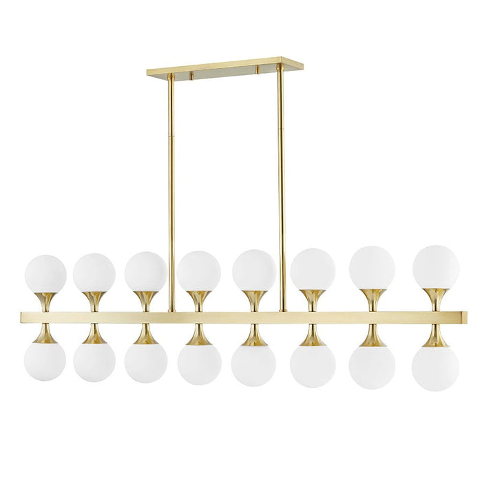 Hudson Lighting Astoria 16 Light Island Light, Aged Brass - 3350-AGB