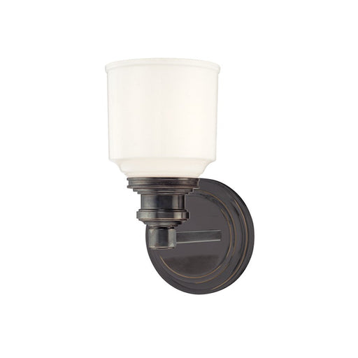 Hudson Valley Windham 1 Light Wall Sconce, Old Bronze/Opal Glossy - 3401-OB