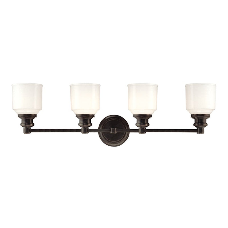 Hudson Valley Windham 4 Light Bath/Vanity, Old Bronze/Opal Glossy - 3404-OB