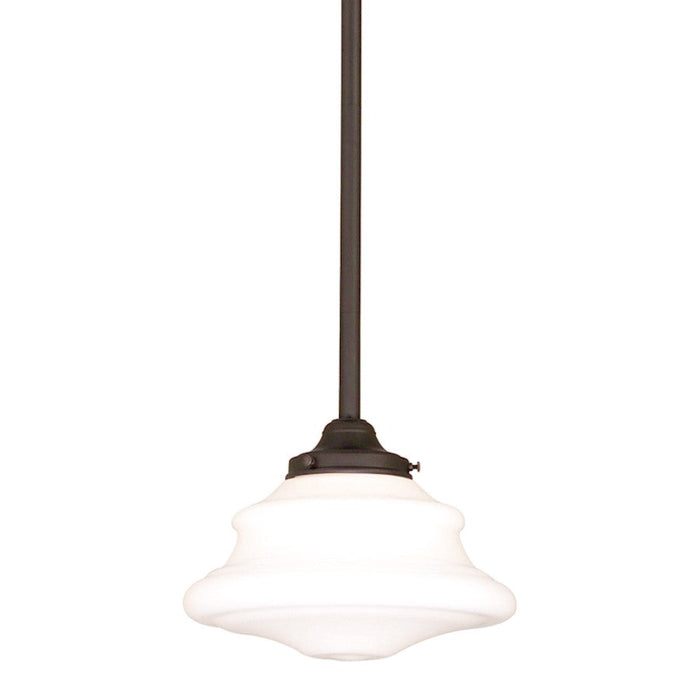 Hudson Valley Petersburg 1 Light Pendant, Old Bronze/Opal Glossy - 3409-OB