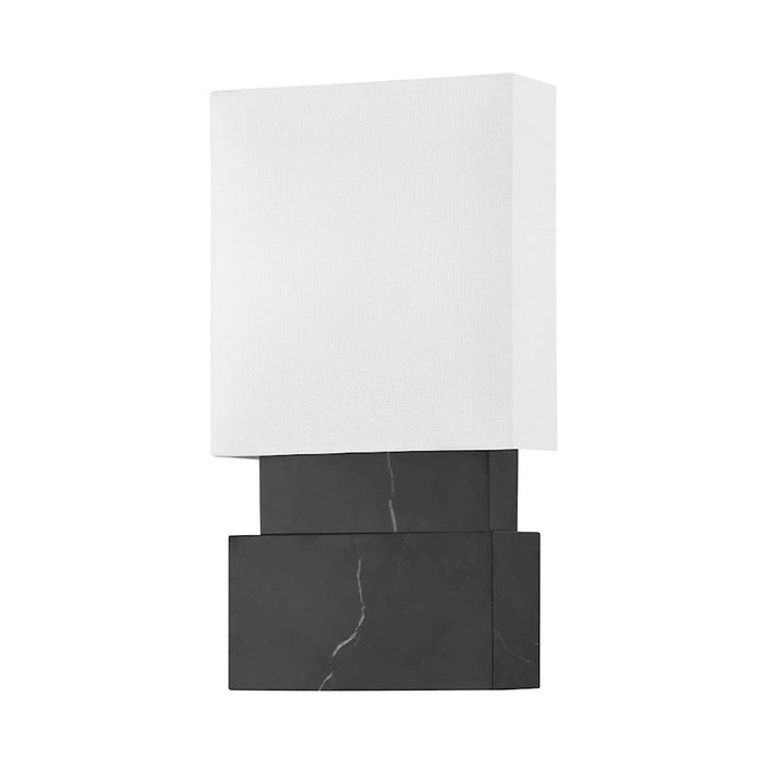 Hudson Valley Haight 2 Light Wall Sconce, Black Marble/White - 3652-BM