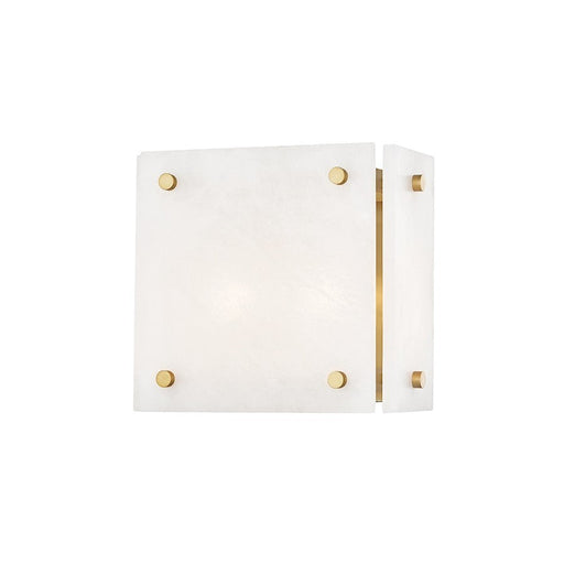 Hudson Valley Paladino 2 Light Wall Sconce, Brass/Alabaster Shade - 4002-AGB