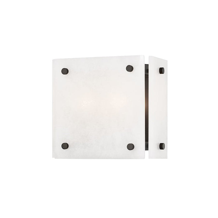 Hudson Valley Paladino 2 Light Wall Sconce, Old Bronze/Alabaster Shade - 4002-OB