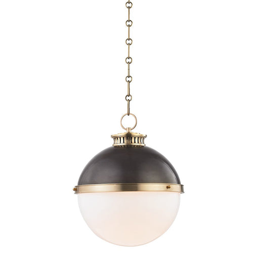 Hudson Valley Latham 1 Light 17" Pendant, Aged/Antique Bronze - 4025-ADB