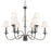 Hudson Valley Menlo Park 9 Light Chandelier, Antique Nickel/Off White - 4039-AN