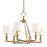 Hudson Valley Bethesda 6 Light Chandelier, Aged Brass/White - 4086-AGB-WS