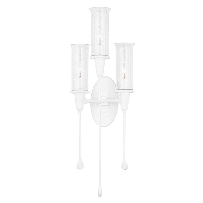 Hudson Valley Chisel 3 Light Wall Sconce, White Plaster - 4103-WP