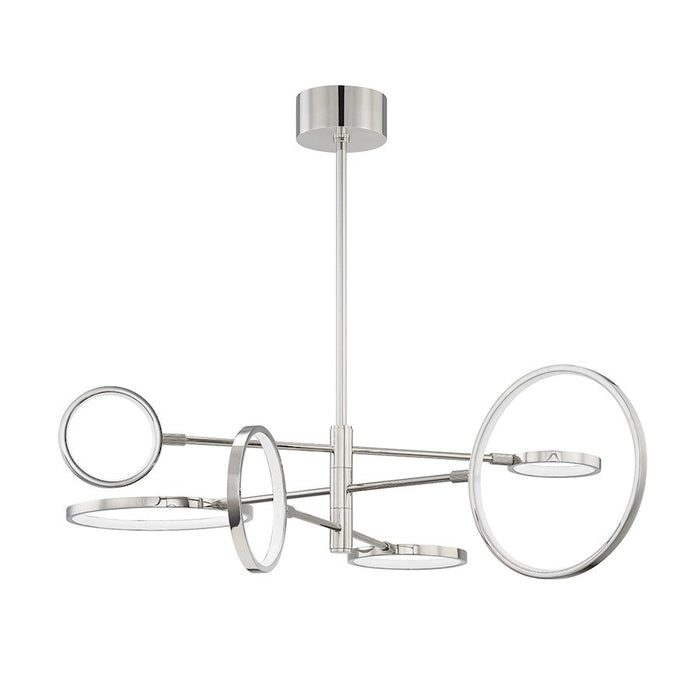 Hudson Valley Saturn 6 Light LED Chandelier, Polished Nickel - 4106-PN