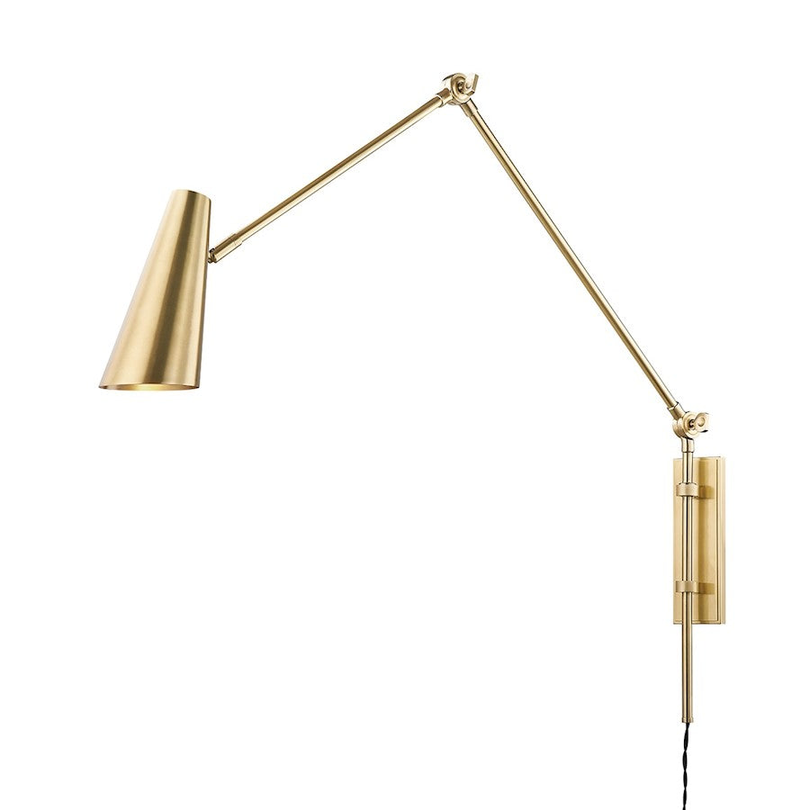 Hudson Valley Lorne 1 Light Wall Sconce, Aged Brass - 4121-AGB