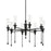 Hudson Valley Chisel 8 Light Chandelier, Black Iron - 4131-BI