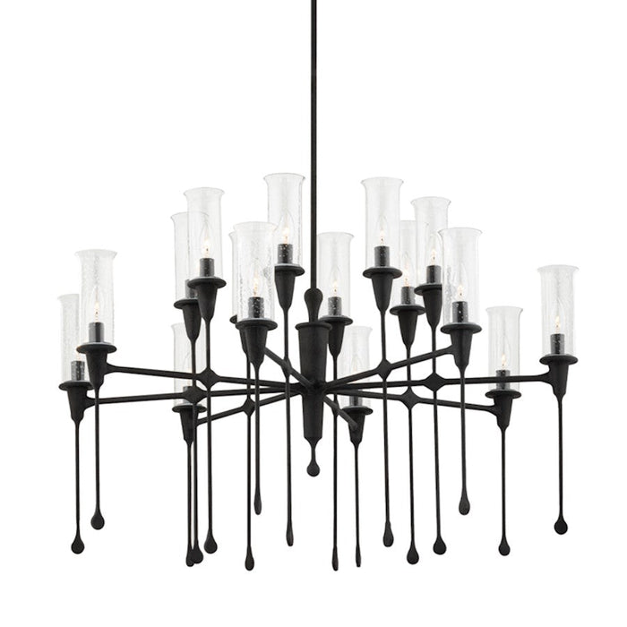 Hudson Valley Chisel 16 Light Chandelier, Black Iron - 4142-BI