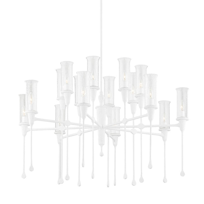 Hudson Valley Chisel 16 Light Chandelier, White Plaster - 4142-WP