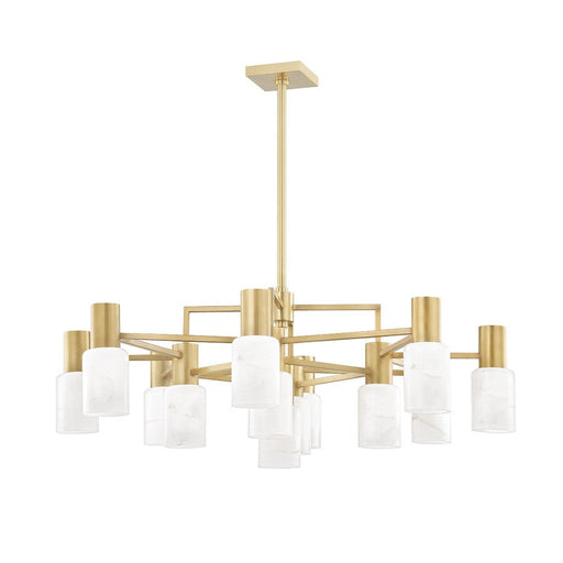 Hudson Valley Centerport 12 Light Chandelier, Aged Brass - 4237-AGB