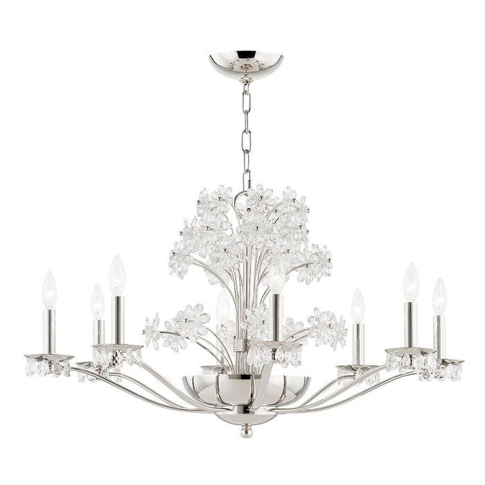 Hudson Valley Beaumont 10 Light Chandelier, Nickel/Clear Glass - 4438-PN