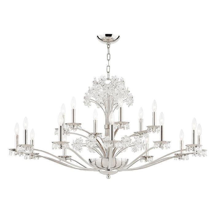 Hudson Valley Beaumont 20 Light Chandelier, Nickel/Clear Glass - 4452-PN