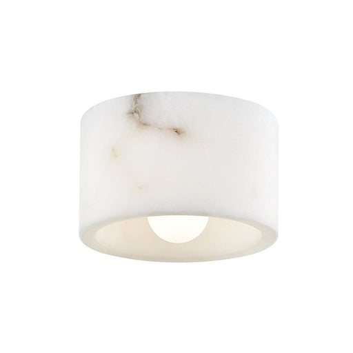 Hudson Valley Loris 1 Light Flush/Sconce, Nickel/White Alabaster - 4500-ALA-PN