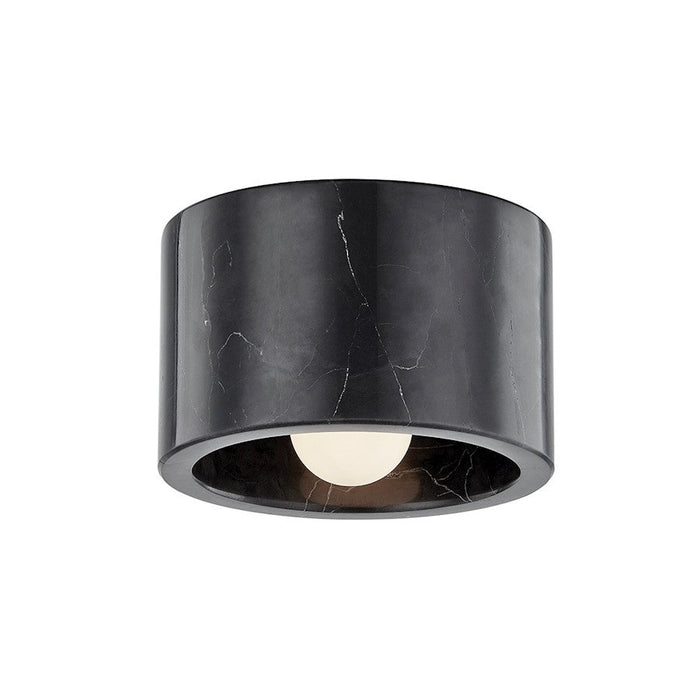 Hudson Valley Loris 1 Light Flush/Wall Sconce, Nickel/Black Marble - 4500-BM-PN