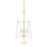 Hudson Valley James 3 Light Pendant, Aged Brass/Clear - 4711-AGB