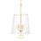 Hudson Valley James 4 Light Pendant, Aged Brass/Clear - 4717-AGB