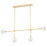 Hudson Valley Andrews 4 Light Island Light in Aged Brass/Cloud - 4804-AGB