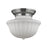 Hudson Valley Dutchess 2 Light Flush Mount, Satin Nickel/White - 5015F-SN