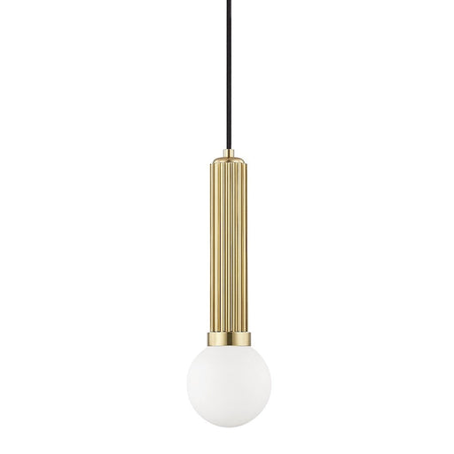 Hudson Valley Reade 1 Light Pendant, Aged Brass - 5104-AGB