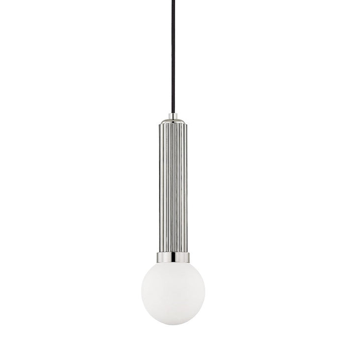 Hudson Valley Reade 1 Light Pendant, Polished Nickel - 5104-PN