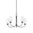 Hudson Valley Montpelier 5 Light Chandelier, Aged Iron/White - 5305-AI