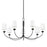 Hudson Valley Montpelier 7 Light Chandelier, Aged Iron/White - 5307-AI