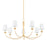 Hudson Valley Montpelier 7 Light Chandelier, Vintage Gold Leaf/White - 5307-VGL