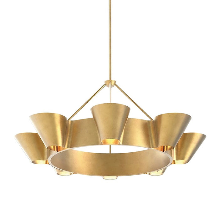 Hudson Valley Reeve 8 Light Chandelier, Vintage Gold Leaf - 5638