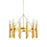 Hudson Valley Pali 12 Light Chandelier, Aged Brass/White - 5728-AGB