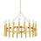 Hudson Valley Pali 20 Light Chandelier, Aged Brass/White - 5742-AGB