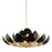 Hudson Valley Lotus 21 Light Chandelier, Gold Leaf/Black Shade - 5754-GL-BK