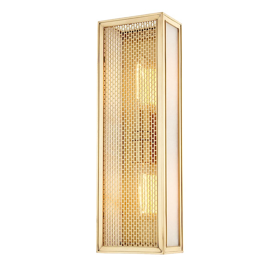 Hudson Valley Ashford 2 Light Wall Sconce, Aged Brass/Alabaster - 6018-AGB