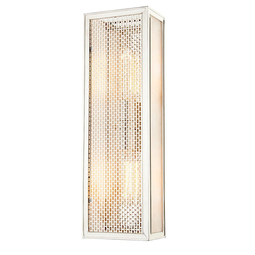 Hudson Valley Ashford 2 Light Wall Sconce, Polished Nickel/Alabaster - 6018-PN