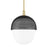 Hudson Lighting Nyack 1 Light Large Pendant, Aged Brass/Black - 6119-AGB-BK